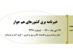 خبرنامه برق کشورهای هم‌جوار ؛ دی ماه 1400