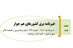 249 اُمین شماره خبرنامه برق کشورهای هم‌جوار منتشر شد